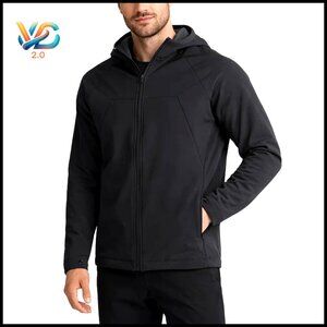 Men's Softshell Jacket Faux Fur Lined Water Wind Resistant Performance Fleece